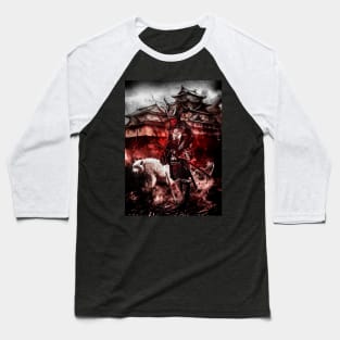 Red wolf samurai oni ronin Baseball T-Shirt